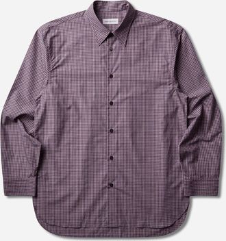 Dries Van Noten Men s Loose Cotton Shirt Purple