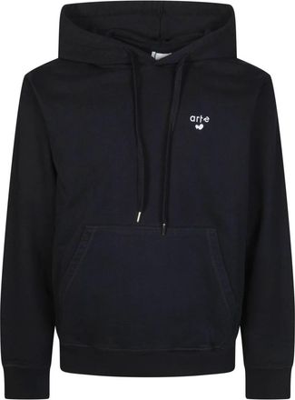Arte Heart Logo Hoodie - Heren - Hoodies - Zwart - L - Katoen - Hoodies & sweatvesten