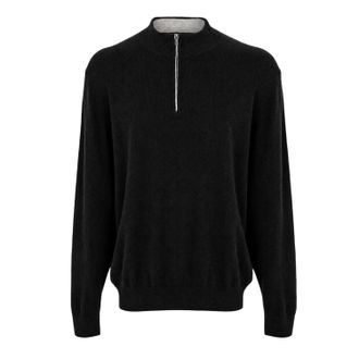 Callaway Heren Gebreide Trechterhals Sweater Top (Flanel Grijs Heide)