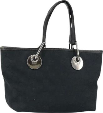 Gucci Pre-owned Handbags, female, Black, Size: ONE SIZE Pre-owned Vintage Canvas Handbag