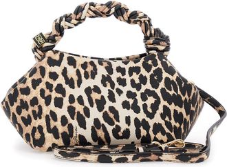 Ganni Womens Handbag Bou Brown Fabric Polyester Handbags Hand Bags