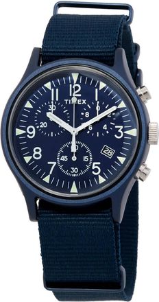 Timex MK1 Chronograph Quartz Blue Dial Mens Watch TW2R67600