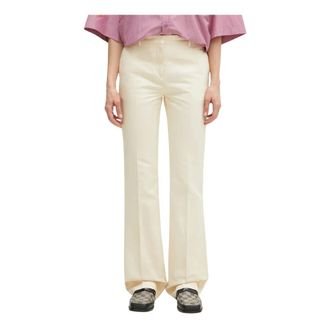 Kenzo Pantaloni a zampa a vita alta - - Trousers - Donna - Beige - S
