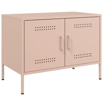vidaXL Mueble De Tv Acero Rosa 68x39x50,5 Cm Vidaxl
