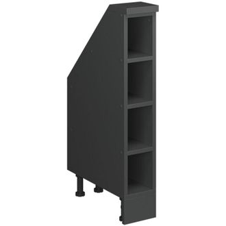 Vicco Armario Para Tejado Inclinado Rion, Antracita, 15 X 81.6 Cm Con 4 Compartimentos, Vicco