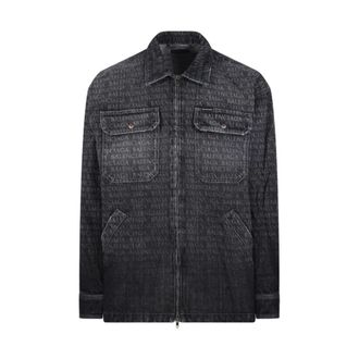 Balenciaga Light Jackets, male, Black, Size: S 1269 Overshirt