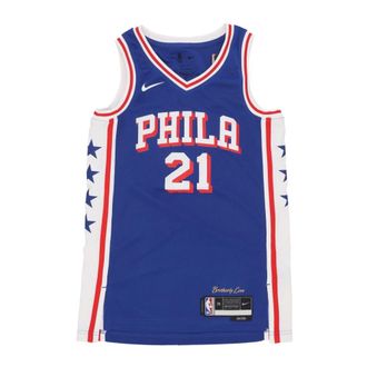 Nike Sportswear, male, Blue, Size: XS Basketball Tank Top Icon 23 Embiid