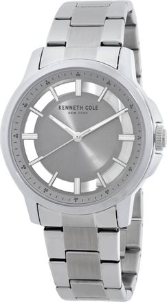 Kenneth Cole Transparency Quartz Grey Dial Mens Watch KCWGG7001505