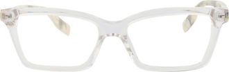 Alexander McQueen 51mm Rectangular Optical Glasses in Crystal White Transparent at Nordstrom Rack