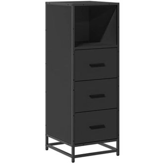 vidaXL Vidaxl - Armario De Ba&ntilde;o Madera Contrachapada Negro 35x37,5x100 Cm