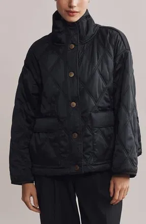 Rhone Dalston Water Repellent Quilted Jacket in Black at Nordstrom Rack, Size Xx-Large