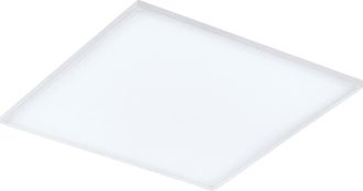 Loops 595mm Modern Sleek Ceiling Light White Slim Square Low Profile 33W LED 4000K