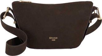 Dune London Delicaat Leren Schoudertas (Donkerbruin)