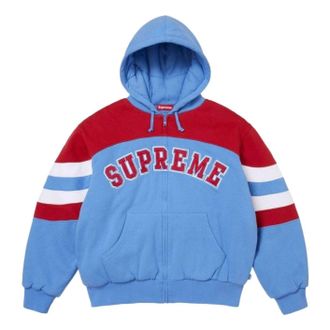 SUPREME SS26 Filled Zip Up Hooded Sweatshirt Light Blue SUP-SS26-018-LHTBLU