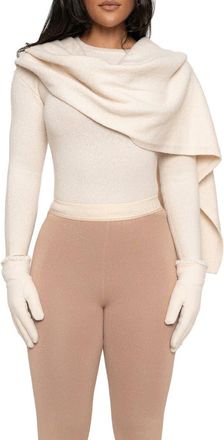 JLUXLABEL Rib Scarf Sweater in Milk at Nordstrom, Size X-Small