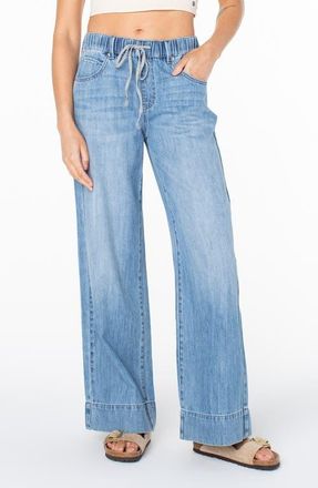 Roxy Finley Wide Leg Drawstring Jeans in Pr Ssure at Nordstrom, Size Xx-Large