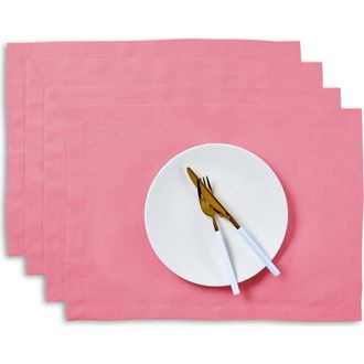 Solino Home Linen Placemats - Fete, 14 x 19 in Pink Carnation at Nordstrom, Size Medium