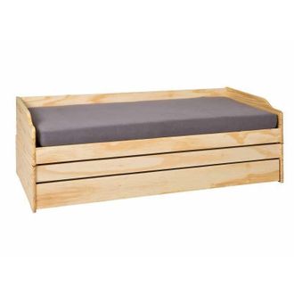 M&S Collection Letto Singolo Lotar 90x200 Estraibile E Trasformabile In 3 Letti O Matrimoniale Pino Naturale