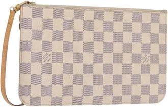 Louis Vuitton Pre-owned Clutches, female, White, Size: ONE SIZE Pre-owned Canvas Pouch