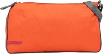 Prada Pre-owned Cross Body Bags, female, Orange, Size: ONE SIZE Pre-owned Nylon Cross Body Bag