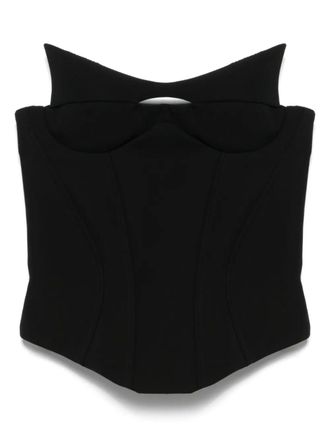 MUGLER sleeveless corset top - Black