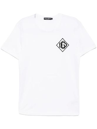 Dolce & Gabbana T-shirt con applicazione logo - Bianco