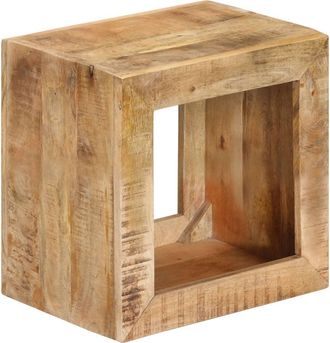 vidaXL Taburete Madera Maciza De Mango 40x30x40 Cm Vidaxl