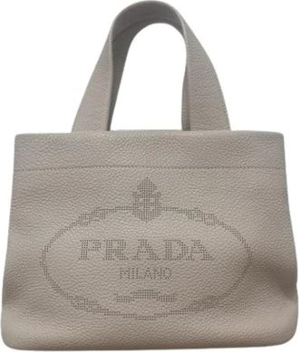 Prada Pre-owned Tote Bags, female, Beige, Size: ONE SIZE Pre-owned Vintage Tote Bag