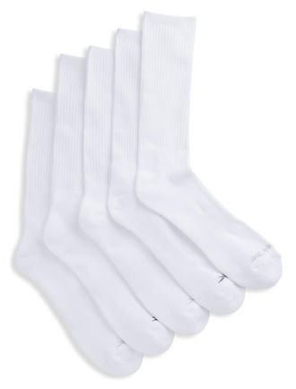 Reebok Big & Tall Vector 5-pk Crew Socks in White at Nordstrom, Size 13Big