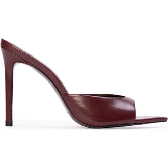 Black Suede Studio Brea Leather Mule in Bordeaux Leather at Nordstrom, Size 36 Eu