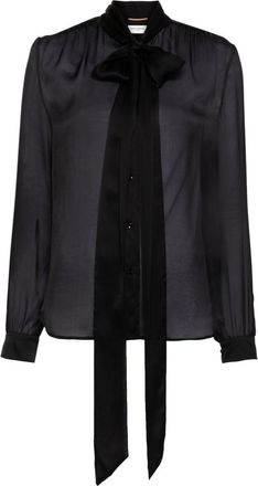 Saint Laurent silk shirt - women - Silk - 38 - Black