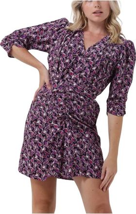 Suncoo Churry Mini Jurk - Dames - Korte kleedjes - Roze - XS - Polyester - Kleedjes