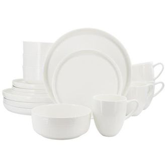 Gibson Home Annual Rings 16 Piece Bone China Dinnerware Set in White at Nordstrom