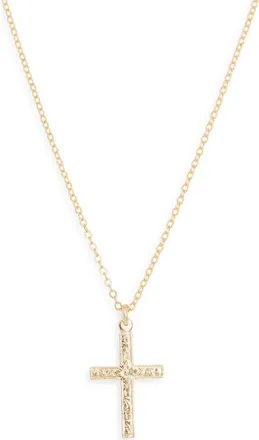 Set & Stones Levi Cross Pendant Necklace in Gold at Nordstrom