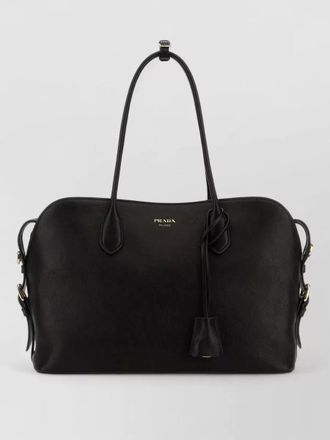 Prada leather large shopping bag detachable strap