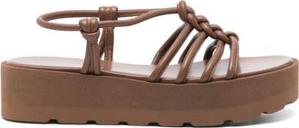Gianvito Rossi Womens Hebe Leather Sandals - Tan - Size EU 41