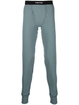Tom Ford Broek met logo tailleband - Blauw
