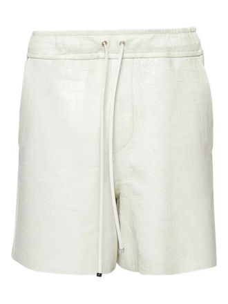 Amiri leather shorts - White