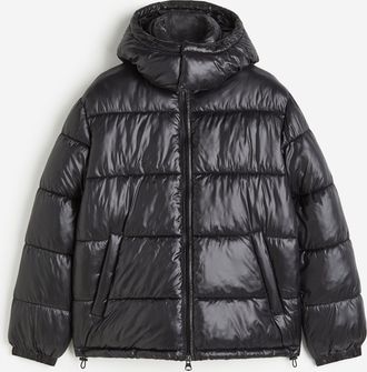 H&M Pufferjacke in Oversized Fit - Schwarz