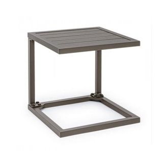 BIZZOTTO Mesa De Centro Para Exterior En Aluminio Caff&egrave; Hilde Yk14 40x40x H40 Cm