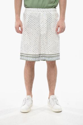 Givenchy Shorts in Cotone Texturizzato con Motivo Floreale Givenchy