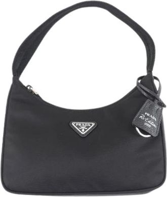 Prada Pre-owned Re-Edition 2000 Re-Nylon Mini Bag - Dames - Vintage Schoudertas - Zwart - ONE Size - Nylon - Vintage