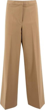 Fabiana Filippi Broeken, Dames, Bruin, XS, Elegante Enkellange Wijde Broek