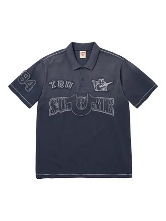 SUPREME x True Religion appliqu&eacute; polo shirt - Blue