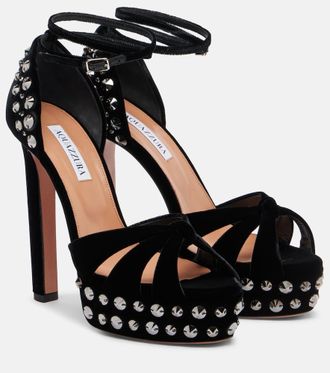 Aquazzura Cosmic Love 130 studded platform sandals