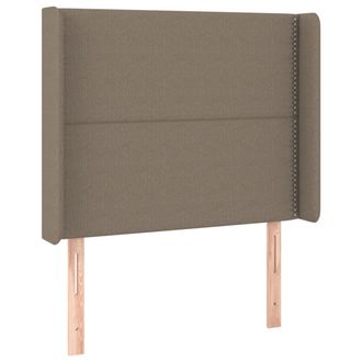 vidaXL Testiera Ad Orecchio Tortora 93x16x118/128 Cm In Tessuto - Vidaxl