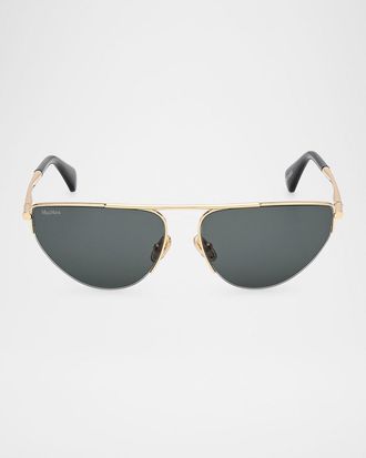 Max Mara Metal Cat-Eye Sunglasses