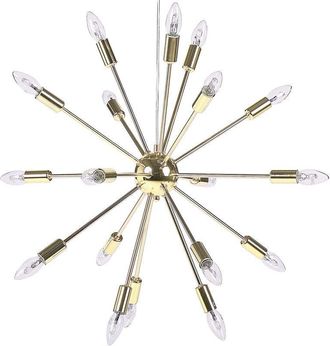 Beliani Pendant Lamp 18 Light Gold Metal Sputnik Glam MAGUSE
