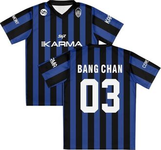 Generic SKZ Karma T-Shirt V-Neck Short Sleeve Sport Tee Women Men Outdoor Streetwear Jersey (Black-03,S)