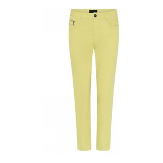 C.Ro Pantalones Lima Suzanne con Detalle de Cremallera - Trousers - Mujer - Amarillo - 4XL